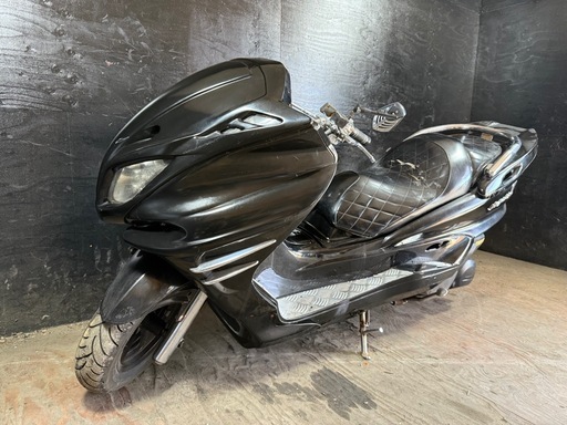 ★支払総額6.8万円★定休日なし！現車確認可能です！ ヤマハ マジェスティC 黒 SG03J 人気のマジェスティ！ 5連メーター！ タンデムバー！ エアロパーツ！　社外マフラー！ エナメルシート！　アルミステップ！ フロントマスク！