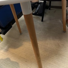 カフェテーブル丸　（ホワイト）単品の画像