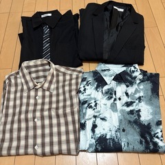 男性　ワイシャツ　シャツ　ジャケット　ショートパンツの画像