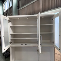 ニトリ食器棚　キッチンボード　レンジボード　白　ホワイト　収納家具【参考価格7.5万円】の画像