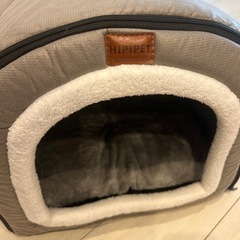 あったかドームベッド グレー 冬用 猫 犬 ペットクッション付き  XLの画像