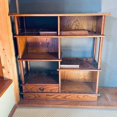 🟢レトロ風棚  引き出し扉付き／なるべく早い対応の方を優先致します！