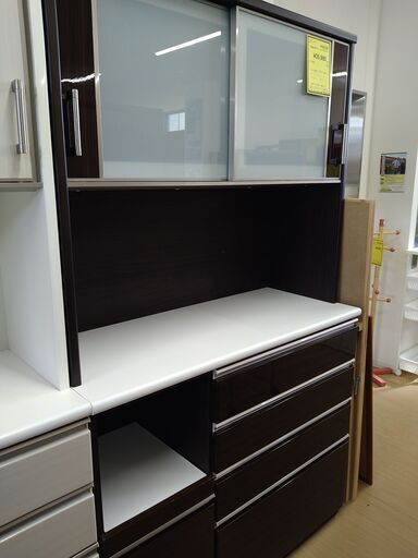 リユースのサカイ浦和店 【G479】食器棚2枚扉 ニトリ ポスティア 120KBDBR