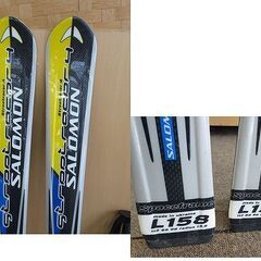 158㎝ サロモン カービングスキー ポール付き Street racer4 解放値（2.5-9）SALOMON スキー ポール110㎝ ビンディング 札幌 北20条店の画像