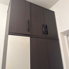 ニトリ　シューズボックス　姿見付き　引き出し付きの画像