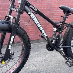 ファットバイク SNOW BIKE FOREKNOWブラック　DISKブレーキ　極太の画像