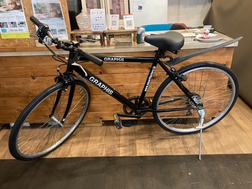 【前後タイヤ・チューブ新品！】6段変速　26インチ自転車　ブラック