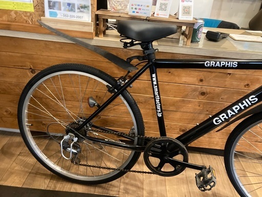 【前後タイヤ・チューブ新品！】6段変速　26インチ自転車　ブラック