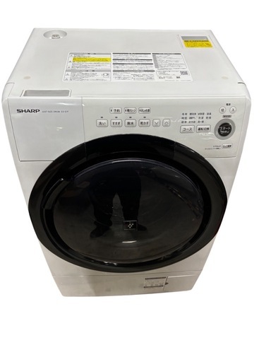 本日限定　【美品、配達可能】　SHARP ドラム式電気洗濯乾燥機 7.0kg/3.5kg 2021年製 ES-S7F-WR