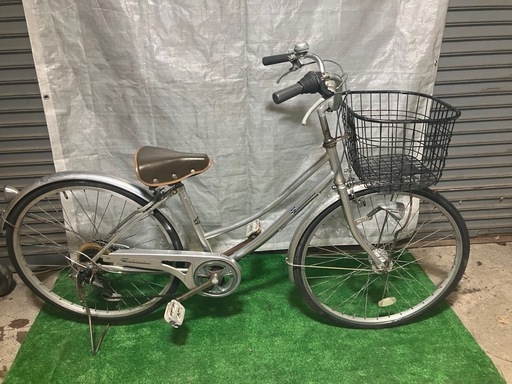 【シティサイクル 26インチ 6段変速/オートライト】すぐお乗り頂けます！一部地域送料無料！防犯登録600円（必須）