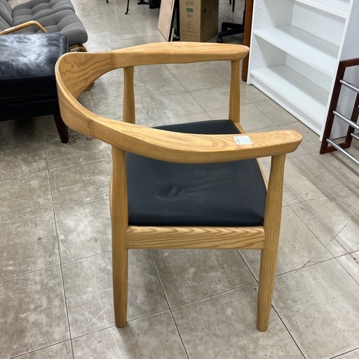 ハンス•J•ウェグナー　1人掛けソファー　The Chair   ブラック×ナチュラル　リプロダクト