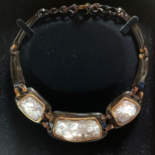 FOND JEWELRY カメオ ベッコウ ネックレス