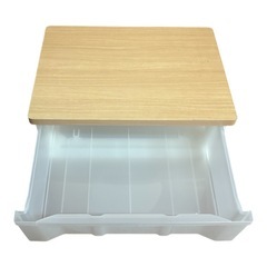 3段プラケース 木製天板の画像