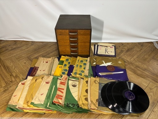 SP盤レコード 大量まとめ 52枚 ビクター Columbia 引き出し付き SP盤レコード 大量まとめ 52枚 コロンビア ビクター VICTOR Columbia