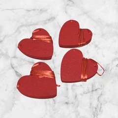 【新品】40個入り ハート ガーランド フェルト型 壁飾り 雑貨 記念日 撮影用 お祝い バレンタイン 飾り インスタ映え インテリア 丁寧な暮らしの画像