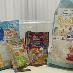 ハムスター飼育セット(ゲージ.トイレ.エサ箱.隠れ家)の画像
