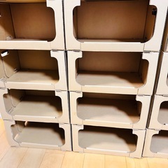 スタッキング可能なダンボール収納箱 レンゴー　まとめて／物販・倉庫整理に♪の画像