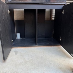 900サイズ　ガラス水槽　　アクアラックウッド900BK セットの画像