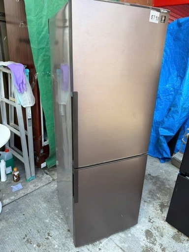 NO B798?福岡市内配送設置無料✨?SJ-PD27C-T 冷蔵庫 ブラウン系 [271L /2ドア /右開きタイプ]