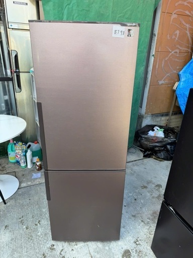 NO B798?福岡市内配送設置無料✨?SJ-PD27C-T 冷蔵庫 ブラウン系 [271L /2ドア /右開きタイプ]