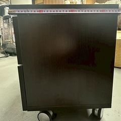 テレビボード ダークブラウン フルオープン引出し付きの画像