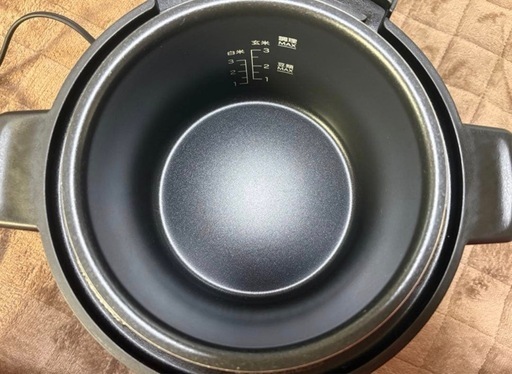 ☆美品☆GROUMEDEA 電気圧力鍋 YBW-20-70(B) ブラック 2.1L OHITU マイコン式 スロークッカー機能