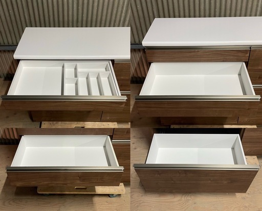 SNT1373 直接取引歓迎 古賀家具工業 キッチンカウンター セイント 140 カップボード キッチンボード 収納 作業台 キッチン