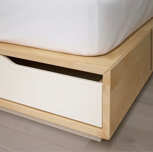 IKEA ベッドフレーム マンダール　引き出し付き