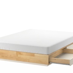 IKEA ベッドフレーム マンダール　引き出し付きの画像