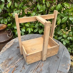 木製ちりとり　昭和レトロ　古道具　掃除道具　　ガーデニングの画像