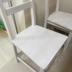 (お取引中)テーブルダイニングセット(ホワイト)の画像