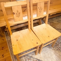 【決まりました】ダイニングテーブルセット　ナチュラル 　美品　岡山 の画像