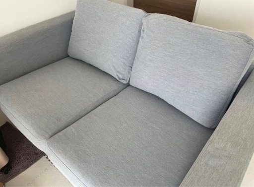 IKEA KARLSTAD 二人掛けコンパクトソファ　ライトグレー + グリーン IKEA KARLSTAD 二人掛けコンパクトソファ ライトグレー + グリーン