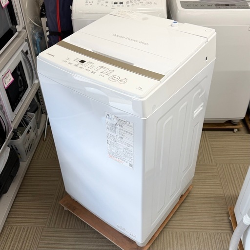 【超美品‼️】東芝 2024年製 7.0kg全自動洗濯機 スピードコース 部屋干しコース エディオン限定モデル ホワイト♪