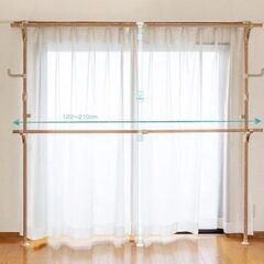 ワンタッチ式 突っ張りハンガーダブル（ニトリ）中古の画像