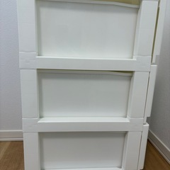 ホワイト３段プラスチック収納ボックスの画像