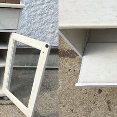  JM20685Y　★大特価★ニトリカウンターワゴン/食器棚 ・外寸 　幅：約74cm 高さ：約80cm 奥行：約39cm中古品【取りに来られる方限定】の画像