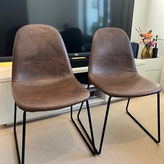 引き取り限定 LOWYA ダイニングチェア 2脚セット 定価 : 1脚￥9,900の画像