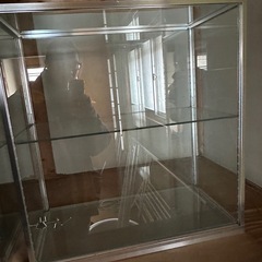 【超美品】【昭和レトロ】アルミ枠 ガラスショーケース｜駄菓子屋・模型店の雰囲気｜ヴィンテージ什器の画像