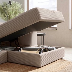 IKEA イェッテボJÄTTEBO グレーベージュ 収納機能付きソファの画像