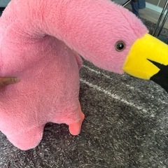 フラミンゴ　ウサギ　ぬいぐるみの画像