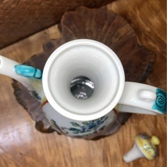 時代物 茶道具 色絵 十錦 花鳥紋 水注 木箱付 唐物 中国美術 骨董 古玩 煎茶器 酒器 煎茶道具 茶器 懐石道具 水差 華道具 花器 粉彩 什錦手 の画像