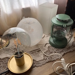 IKEA 照明セット　シャンデリアテーブルランプランタンインテリア雑貨ライトアンティークイケア新生活引越し引っ越しの画像