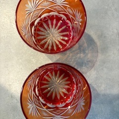 薩摩切子　ロックグラス　ペアの画像