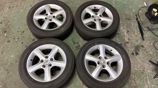 美品　スズキ SUZUKI 純正 SX4 ホイール アルミ シルバー 16インチ 5H PCD 114.3 6J +50 タイヤ付き