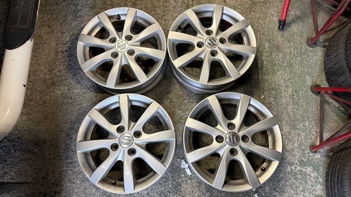 美品　MH34 ワゴンR 純正アルミホイール 4.5J＋45 14インチ　PCD100 状態は良好です♪