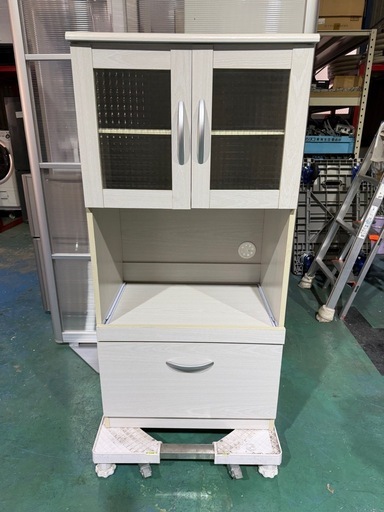 レンジキャビネット コースト 幅590mm奧400mm高1200mm (ももろう) 上