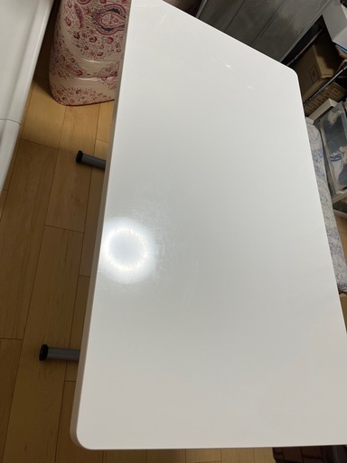 昇降式テーブルホワイト (けー) 細谷のテーブル《ダイニングテーブル