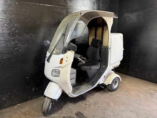 ★支払総額4.2万円★関東圏内即日配送可能！ 全車走行テスト済み！ ホンダ ジャイロ2 白 TA02 人気のジャイロ！ ２ストのためオイル注ぎ足すだけ！ ウォッシャーワイパーOK！ リアボックス付き！