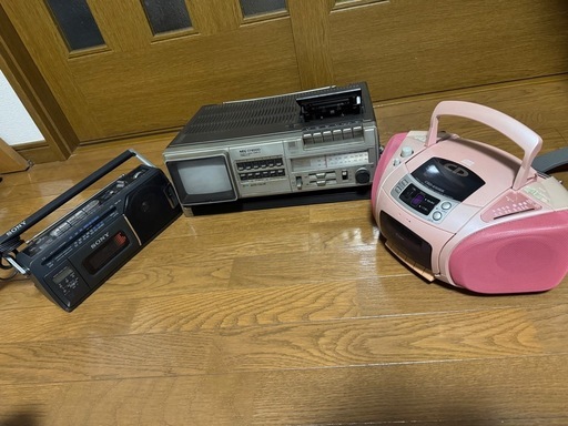 レトロ・ジャンク】ラジカセ・ポータブルTV 3点まとめ SONY/AIWA/NEC